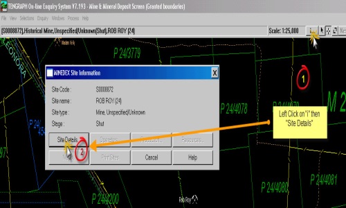 You will notice that now the crossed mining pick symbol colour for "Rob Roy" 