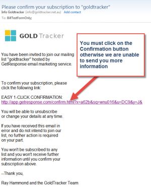 GoldTracker Confirmation Request