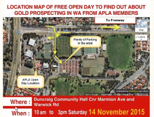 APLA Open day 14 November 2015 Location Map