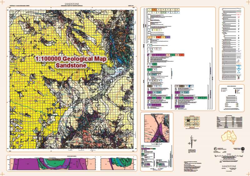 Factual Geological Maps Western Australia - SANDSTONE 1:100000