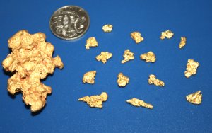 98 grams of sparkling salt lake gold