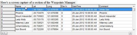 TrackRanger Waypoints Manager Screenshot