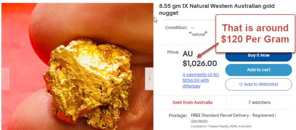 Gold Prices on EBAY