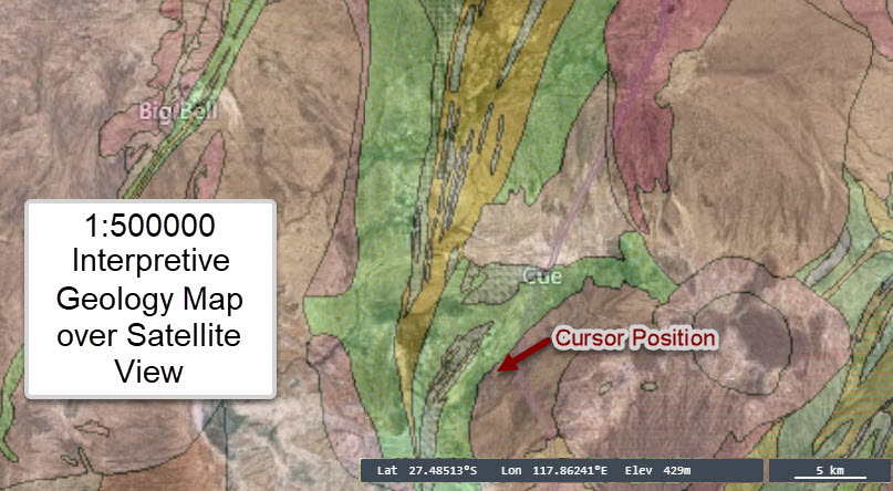 Interpretive Geological Map View Cue Area