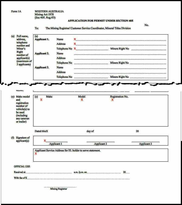 Section 40e Application Form
